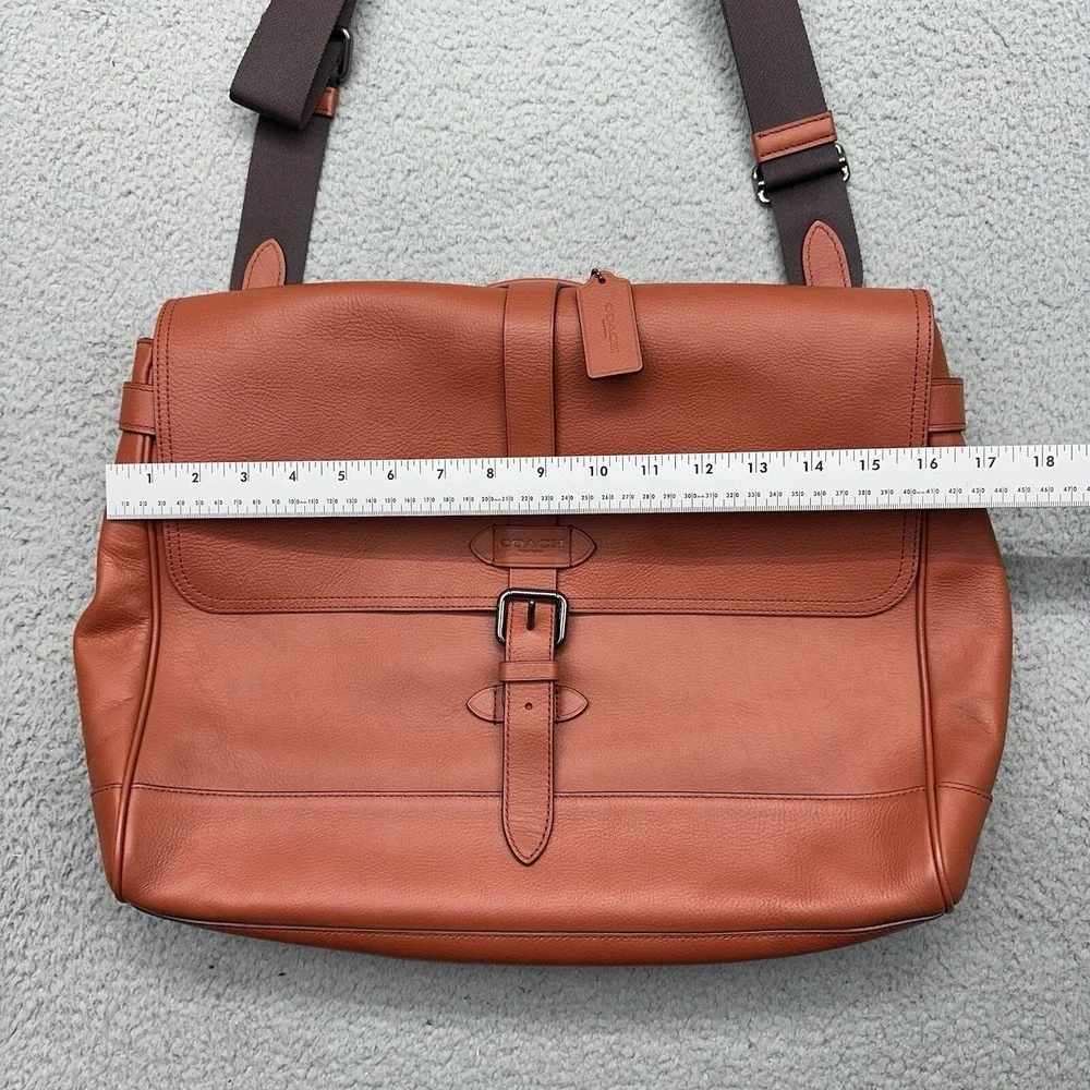 Genuine Coach F23204 Hudson Messenger Tote Terracotta 2 Way Leather Shoulder Bag